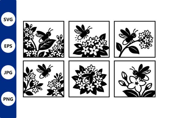 Bees and Flowers Vector Art Set Review