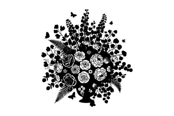 Bouquet Silhouette Graphics & Illustrations Review