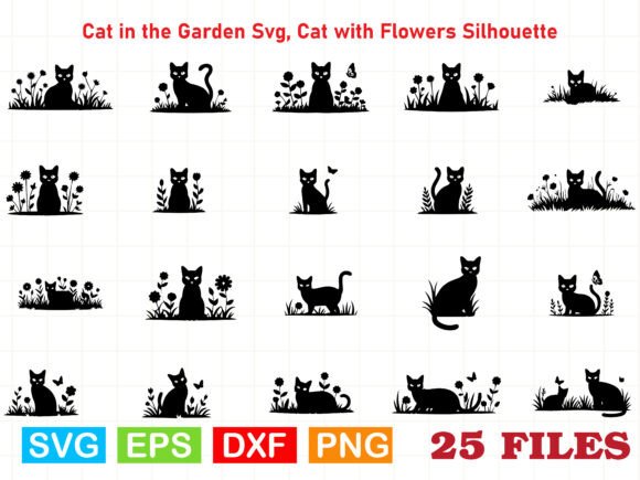 Cat in the Garden Svg: Graphics for Local Branding