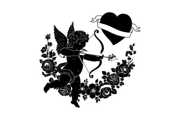Cupid Silhouette Graphics & Illustrations Review