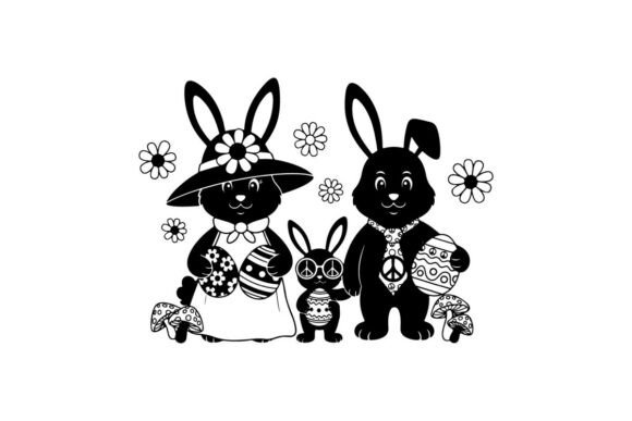 Easter Bunny Silhouette: Graphics & Illustrations