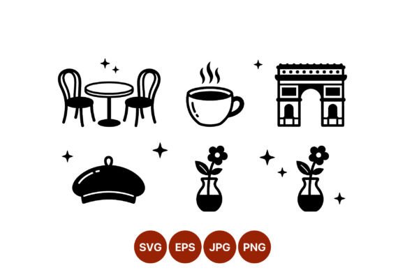French Cafe Beret Graphics & Illustrations Review