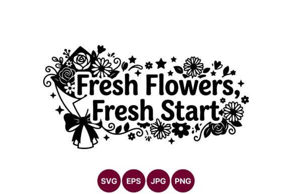 Fresh Flowers Vector: Graphics & Illustrations