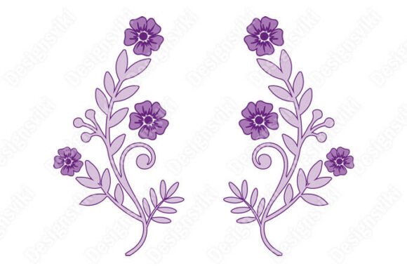 Purple Flowers Decorations Vectors: Premium Graphics & Illustrations