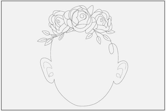 Review: Baby Floral Crown with Roses Line Art