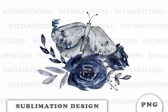 Review: Watercolor Butterfly with Flowers Png for Stitchers