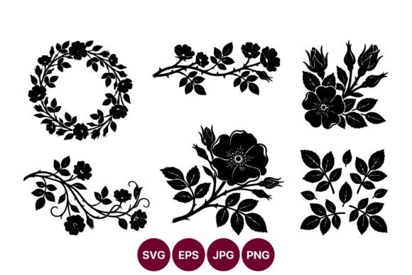 Rose Silhouette Graphics & Illustrations Review