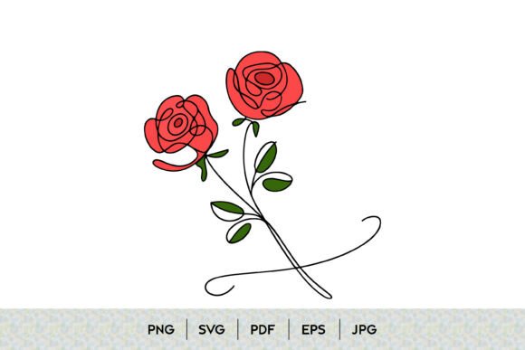Two Roses Line Art: Essential Graphics & Illustrations